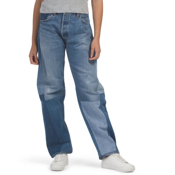 RE/DONE X LEVIS Indigo Made In Usa Wide Leg Tapered Jeans - Picture 1 of 2